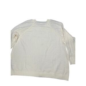 Susan Graver Weekend Sweater Size 3X Cream Colored Cable Knit